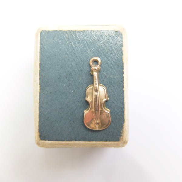 Vintage 9ct Gold Violin Charm