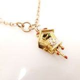 Vintage 9ct Gold Cuckoo Clock Articulated Charm