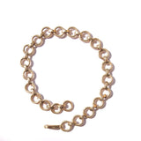 Vintage 9ct Gold Circle Link Bracelet Chain