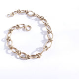 Vintage 9ct Gold Twisted Link Bracelet Chain