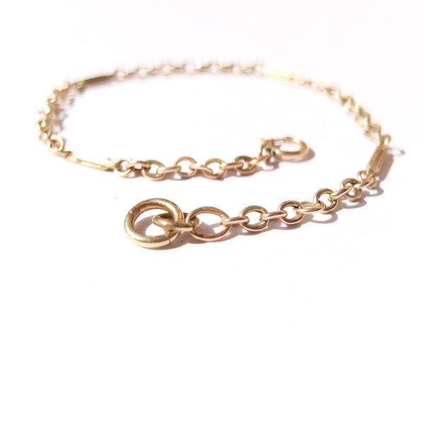 Vintage 9ct Gold Fine Link Bracelet Chain