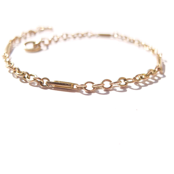 Vintage 9ct Gold Fine Link Bracelet Chain