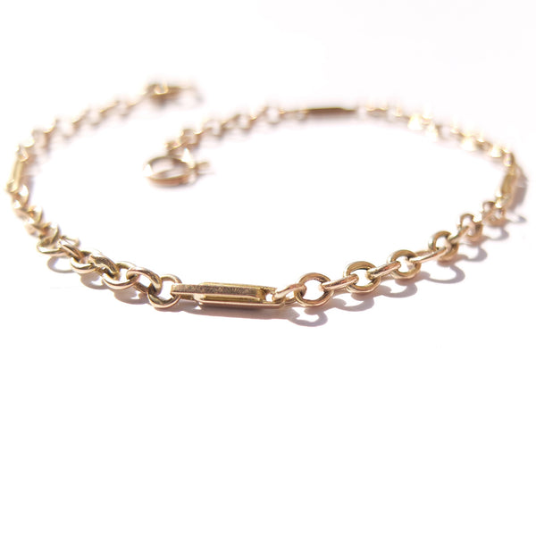 Vintage 9ct Gold Fine Link Bracelet Chain