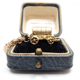 vintage 9ct gold caravan wagon charm