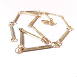 Vintage 9ct Gold Bar Link Necklace Chain