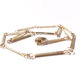 Vintage 9ct Gold Bar Link Necklace Chain