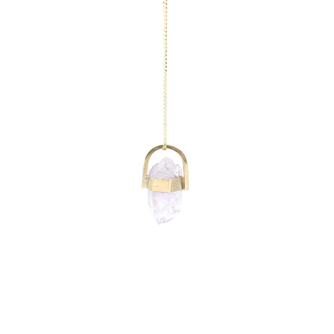 9ct Gold Amethyst Gemstone Pendant Necklace - 'Positivity'