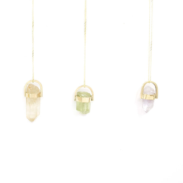 9ct Gold Apatite Gemstone Pendant Necklace - 'Abundance'