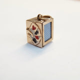 9ct Gold vintage box of cards charm