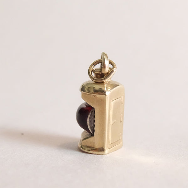 Vintage 9ct Gold Charm - Gold Lantern Charm - rare unique charms