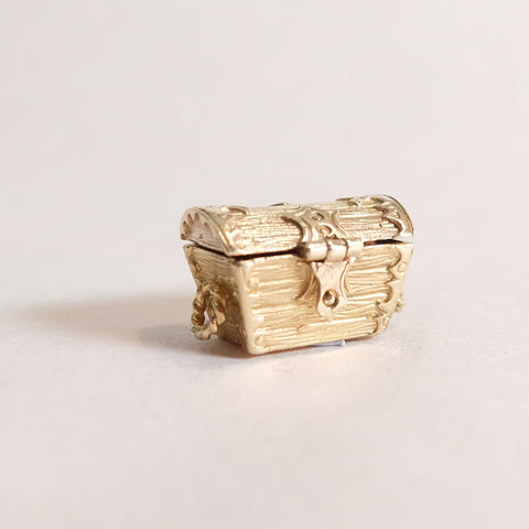 Vintage 9ct Gold Charm - Pirates Treasure Chest