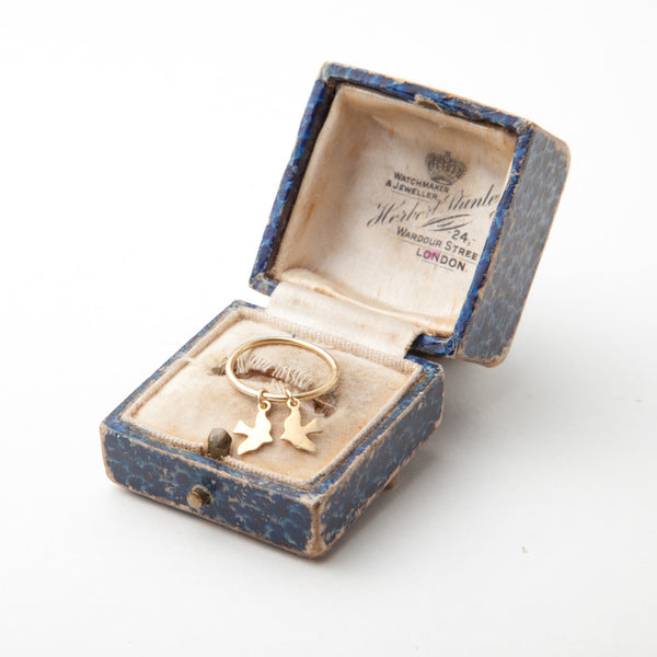 alice eden Jewellery jewelry gold bird charm stacking pinkie ring 