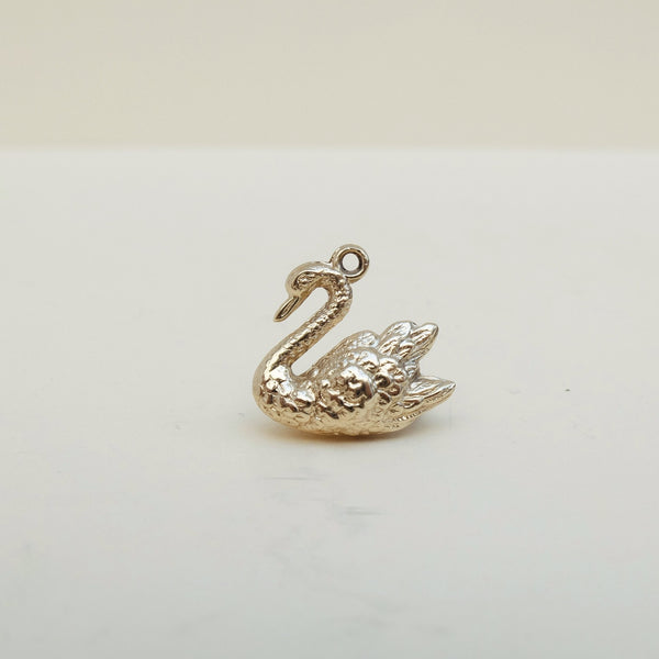 Vintage 9ct Gold Charm - Swan