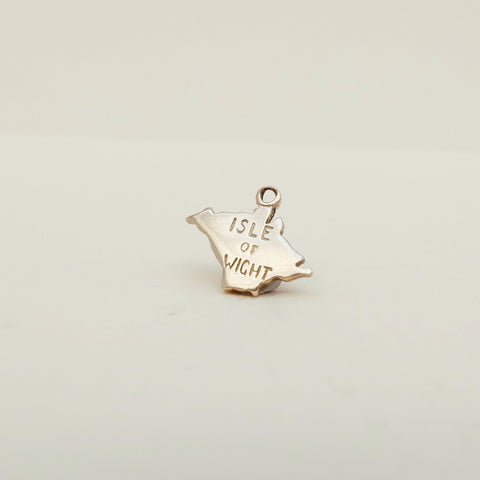 Vintage 9ct Gold Charm - Isle of Wight Charm - map of IOW gold charm