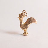 Vintage 9ct Gold Charm - Cockerel Rooster Charm 