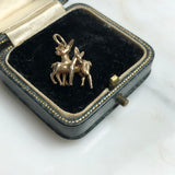 Vintage 9ct Gold Deer & Fawn Charm