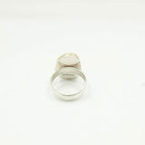 Jade Rose Cut Gemstone Ring set in 9ct Gold & Silver 'ABUNDANCE'