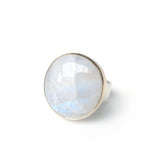 Rainbow Moonstone Gemstone Ring Set in 9ct Gold 'INTUITION'
