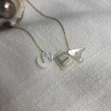 Mother Of Pearl 9ct Gold Initial Necklace