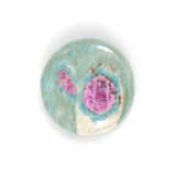 ruby fuschite gemstone - semi precious stone for handmade rings top view