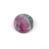 ruby fuschite oval gemstone - for handmade custom rings with semi precious stones in silver and gold - bottom view