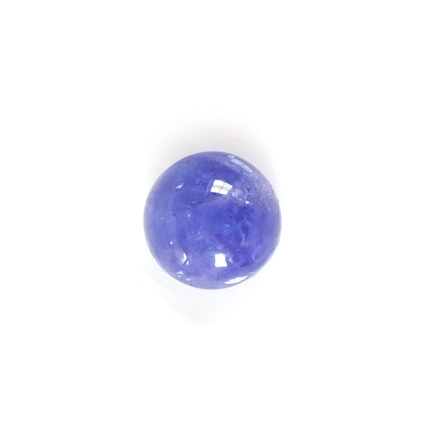 small round blue tanzanite gemstone for handmade rings with silver, gold and semi precious stones