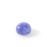 small round blue tanzanite gemstone for handmade rings with silver, gold and semi precious stones - side lighter