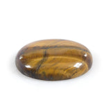 tigers eye gemstone oval - for handmade gemstone rings in gold and silver - side view
