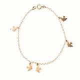 alice eden jewellery jewelry delicate tiny gold filled bird charm bracelet