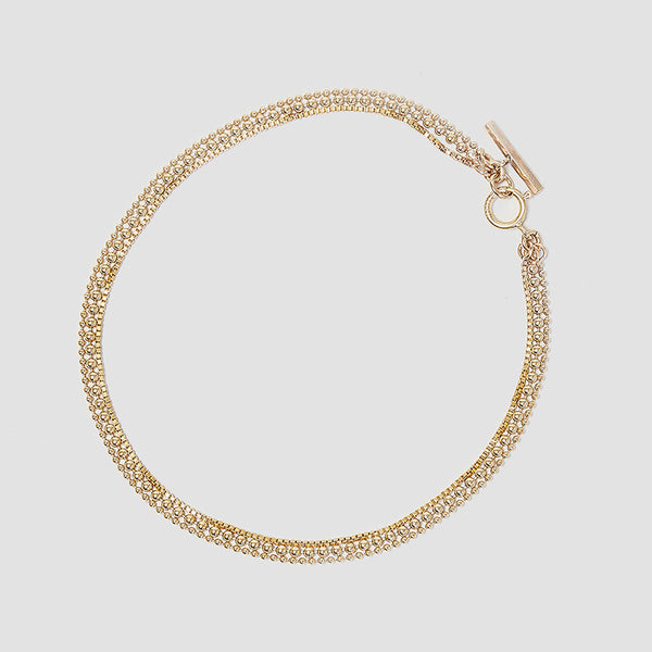 Dot Dash Layered Chain Bracelet