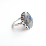 Sodalite Gemstone Ring set in Sterling Silver 'INTUITION'