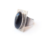 Hawks Eye (Blue Tigers Eye) Gemstone Ring set in Sterling Silver 'AUTHENTICITY'