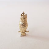 Vintage 9ct Gold Charm - Owl Charm for charm bracelets