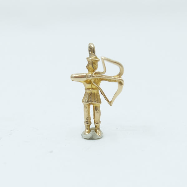 Vintage 9ct Gold Archery Charm