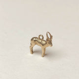Vintage 9ct Gold Charm - Reindeer Stag Charm for charm bracelets
