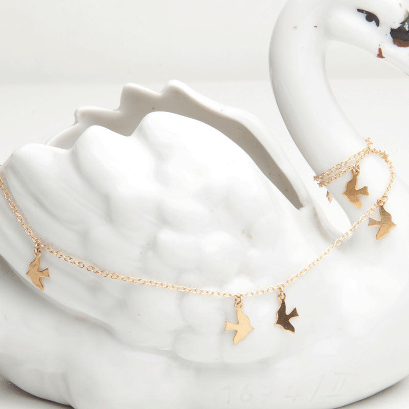 Alice Eden Delicate Gold Bird Charm Necklace aliceeden