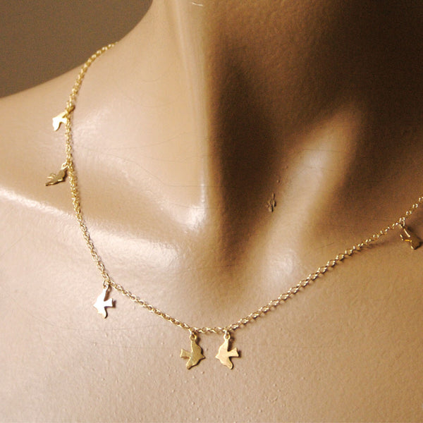 alice eden jewellery jewelry delicate gold bird charm necklace