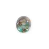 Green/Brown Chrysocolla Oval Gemstone cabochon  for Bespoke Ring