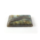 Labradorite semi precious stone baguette-shaped - for handmade bespoke gemstone rings - flat view