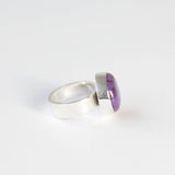 Purple Turquoise Round Gemstone Ring 'HEALING'