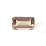 rectangular baguette smoky quartz gemstone for handmade rings in silver and gold