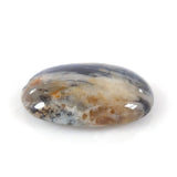 oval Zebra Jasper gemstone - semi precious stone for handmade rings in silver and gold - side
