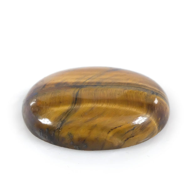 tigers eye gemstone oval - for handmade gemstone rings in gold and silver - oval side view